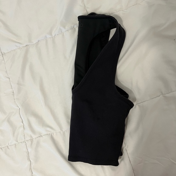 Goddess Ribbed Cropped Racerback Tank - Picture 6 of 7